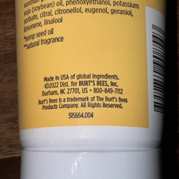 Burt's Bees Hemp Body Lotion 6 oz Skincare - New - Picture 6 of 10